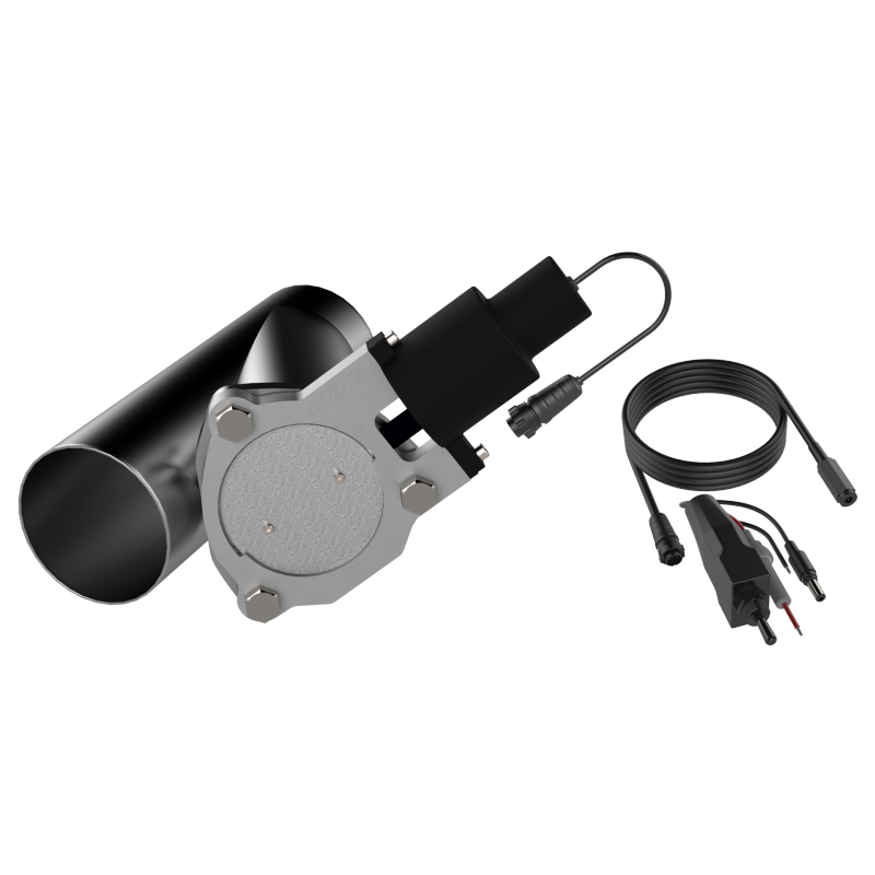 QTP 3.5in Bolt-On QTEC Electric Cutout Valve - Single - QTP QTEC35