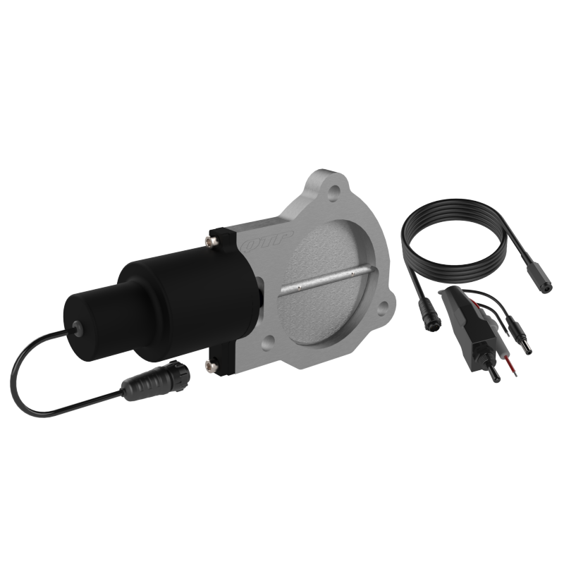 QTP 3.5in Bolt-On QTEC Electric Cutout Valve - Single - QTP QTEC35