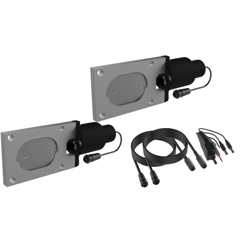 QTP Bolt-On QTEC Dual Low Profile Oval Electric Cutout Valves - Pair - QTP QTEC66