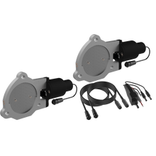 Load image into Gallery viewer, QTP 3.5in Bolt-On QTEC Dual Electric Cutout Valves - Pair - QTP QTEC70
