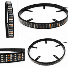 Load image into Gallery viewer, Quad 4 Row LED Wheel Ring Kit with Bluetooth controller RF remote and wiring