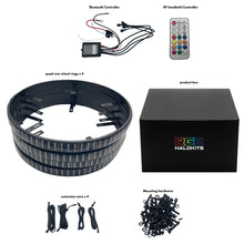 Load image into Gallery viewer, RGB Halo Kits Quad 4 Row LED Wheel Ring Kit | Flow Series