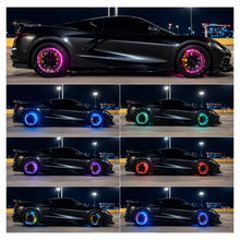 Load image into Gallery viewer, RGB Halo Kits Flow Series wheel ring lighting effects with color chasing modes