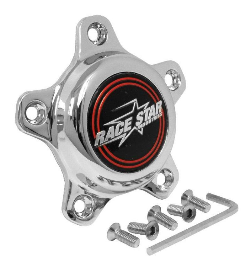 Race Star 5 Lug Cap Tall Plastic Chrome (incl. Medallion & Screws) - Black Ops Auto Works