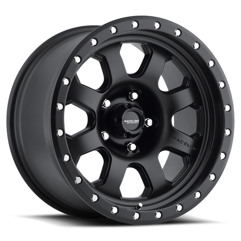 Raceline 929B Avenger 17x9in / 5x127 BP / -12mm Offset / 83.82mm Bore - Satin Black Wheel-Wheels - Cast-Raceline-682108202168-