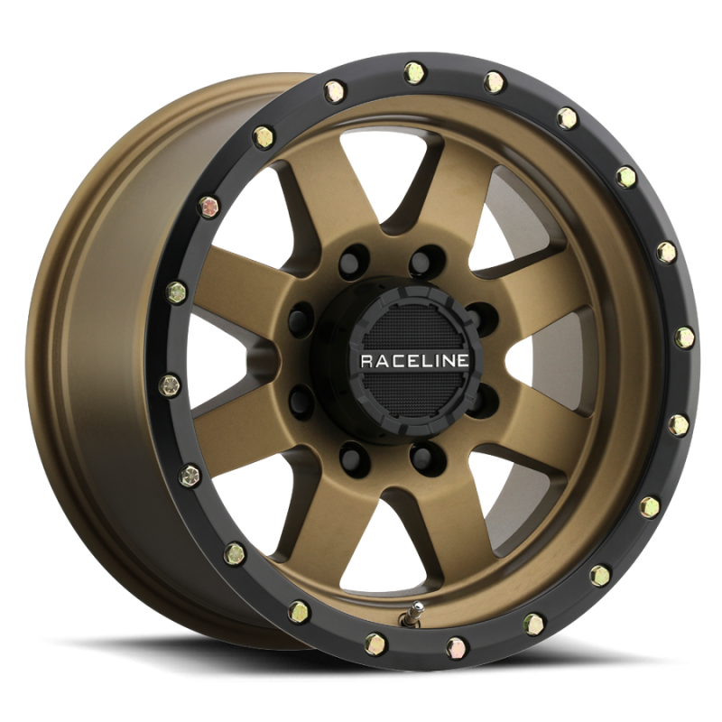 Raceline 935BZ Defender 17x9in / 6x139.7 BP / 0mm Offset / 107.95mm Bore - Bronze Wheel-Wheels - Cast-Raceline-682108230178-