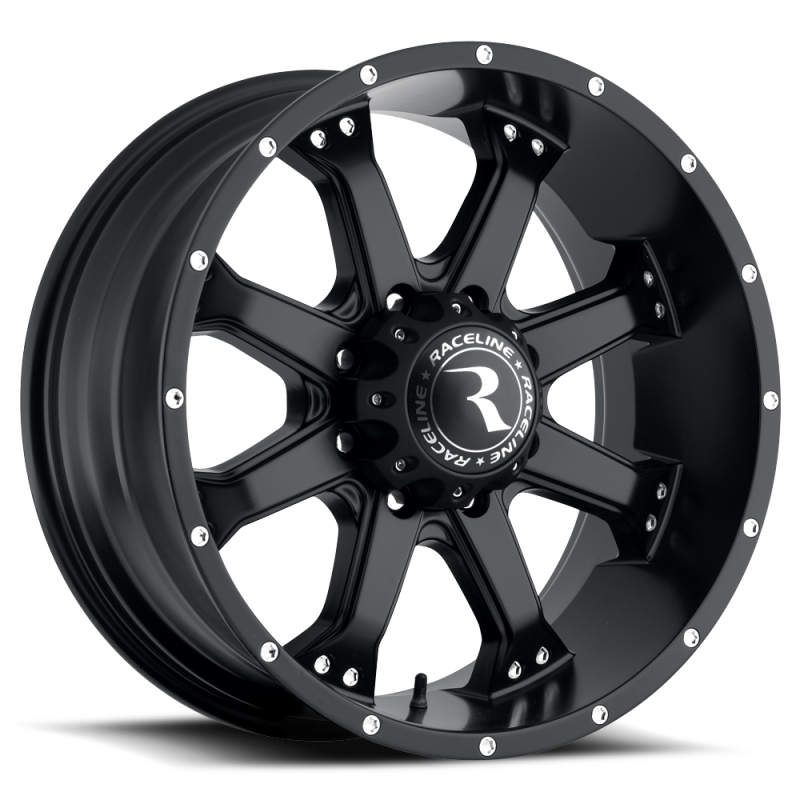 Raceline 991B Assault 17x9in / 8x165.1 BP / -12mm Offset / 125.2mm Bore - Satin Black Wheel-Wheels - Cast-Raceline-682108182057-