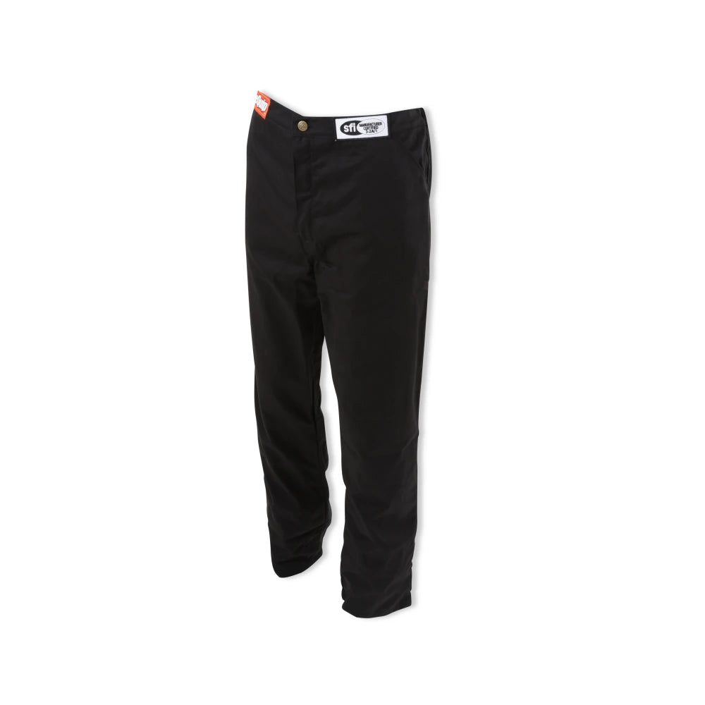 RaceQuip 120 Series black racing pants front view