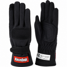 Load image into Gallery viewer, RaceQuip 3550092 youth SFI 3.3/5 two-layer racing gloves black small K8