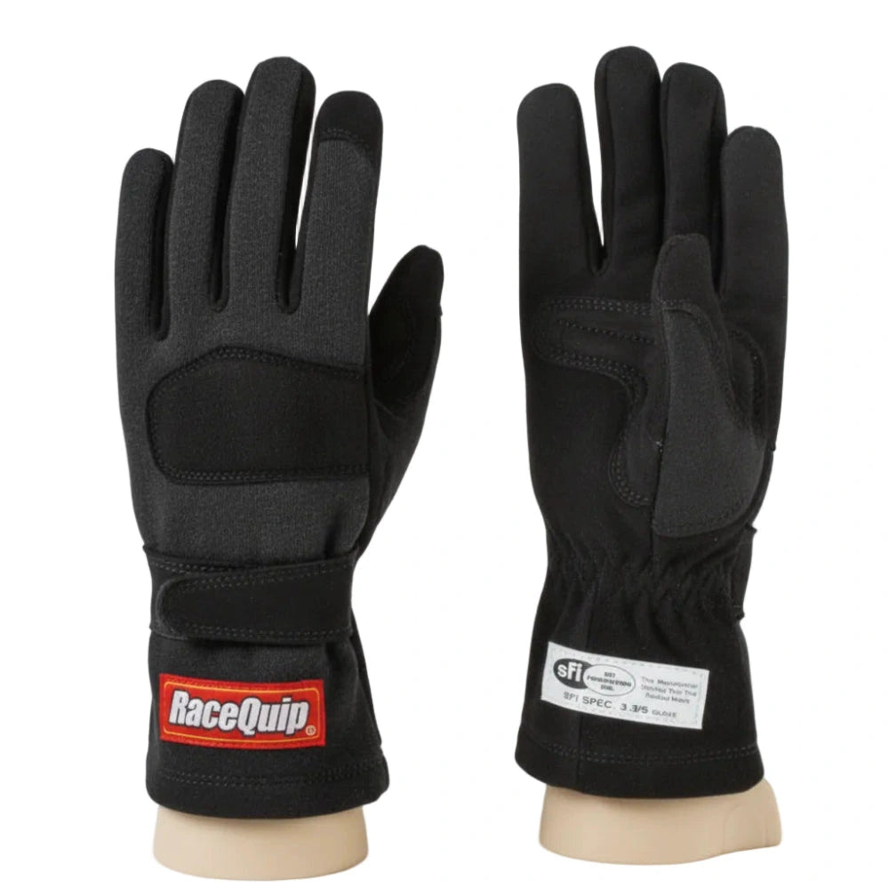 RaceQuip Black 2-Layer SFI-5 Glove - Large - Racequip RQP355005RQP