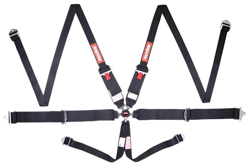 RaceQuip Black SFI CAMLOCK 6pt PU Lap HNR Seat Belt - Black Ops Auto Works