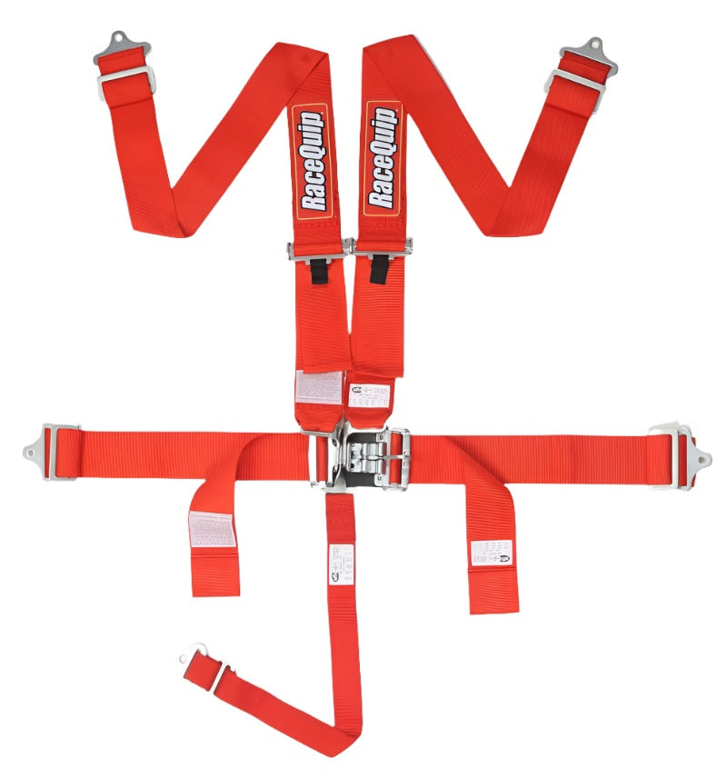 RaceQuip Red L & L 5pt Seat Belt - Black Ops Auto Works