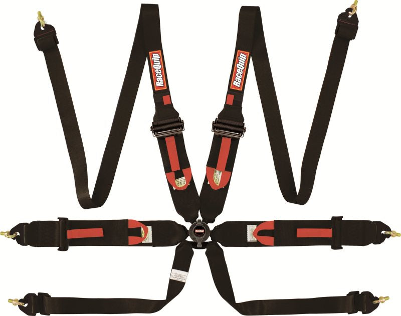 RaceQuip Black FIA CAMLOCK 6pt Pull Up Lap FHR - Racequip RQP854004RQP