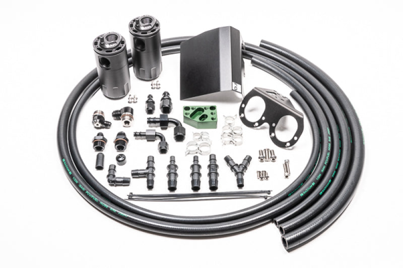 Radium 02-21 Subaru EJ-Series Fluid Lock Turbo Dual Catch Can Kit - Black Ops Auto Works
