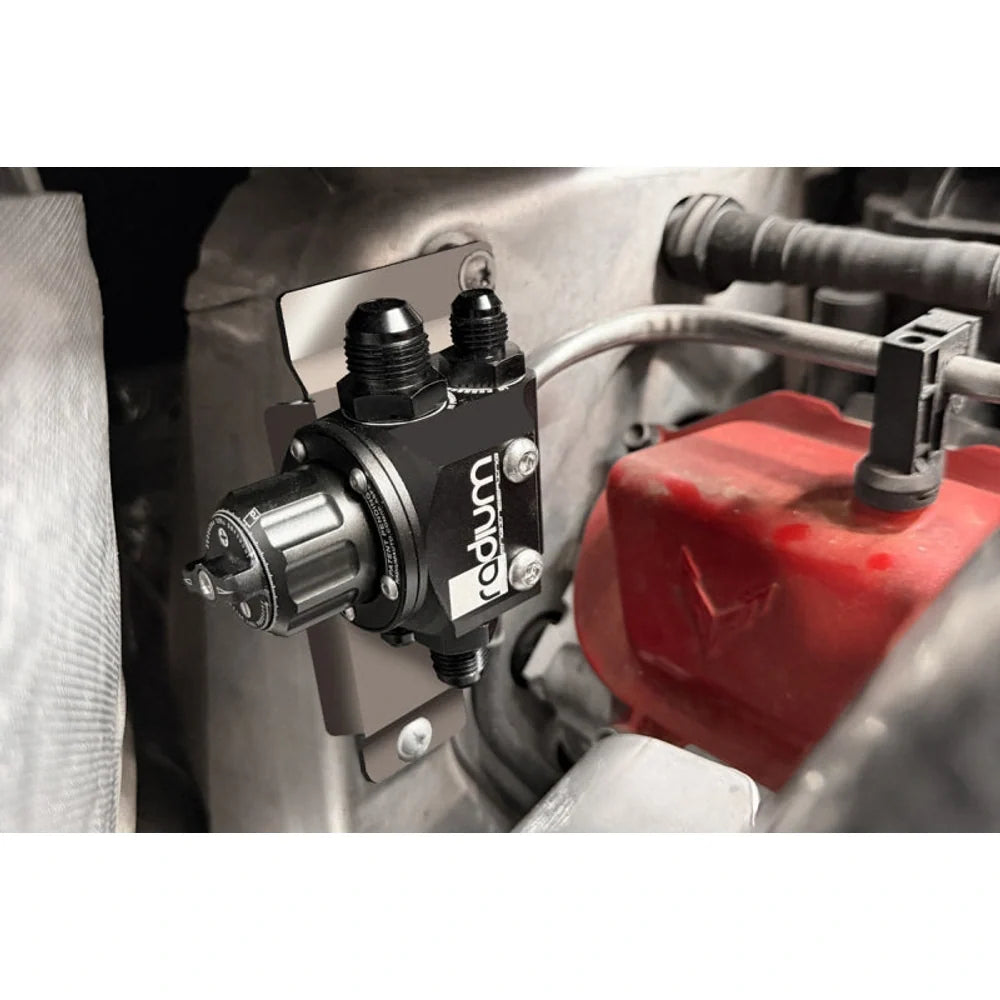 Radium Engineering 20-1279 C8 Corvette fuel-pressure-regulator mounting bracket, additional view