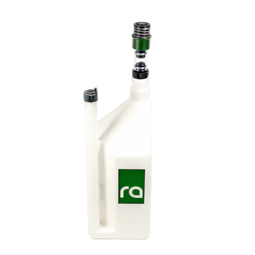 Radium Quick Fill Dump Can full view aluminum body