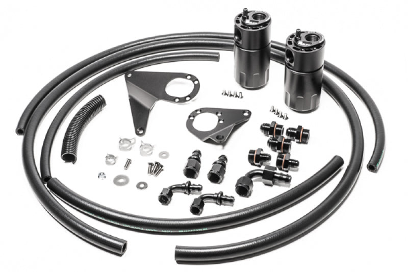 Radium Engineering Dual Catch Can Kit 08-16 Mitsubishi Evo Fluid Lock - Black Ops Auto Works