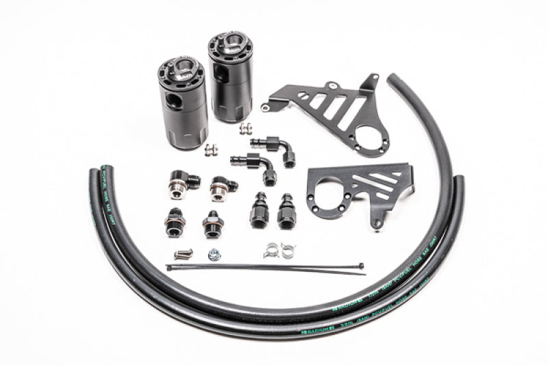 Radium Engineering Dual Catch Can Kit 2015-18 Focus ST Fluid Lock - Black Ops Auto Works