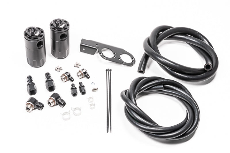 Radium Engineering Dual Catch Can Kit Nissan Z33 V35 VQ35DE/HR Fluid Lock - Black Ops Auto Works