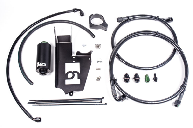 Radium Engineering Fuel Hanger Plumbing Kit Mitsubishi Evo 7/8/9 - Stainless Filter - Black Ops Auto Works