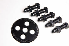 Load image into Gallery viewer, Radium Engineering Fuel Surge Tank 6AN Bulkhead Plate w/ Fittings and Nuts - Black Ops Auto Works