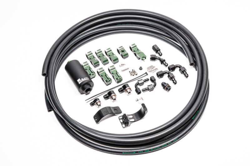 Radium Engineering Late Nissan Fuel Hanger Plumbing Kit Microglass Filter - Black Ops Auto Works