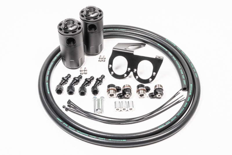 Radium Engineering Nissan R35 GT-R Dual Catch Can Kit CCV Fluid Lock - Radium Engineering 20-0555-FL