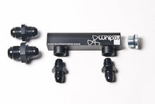 Load image into Gallery viewer, Radium Engineering Universal 4-Port Manifold - Black W/ Logo - Black Ops Auto Works