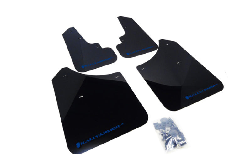 Rally Armor 03-08 Subaru Forester Black UR Mud Flap w/ Blue Logo - Black Ops Auto Works