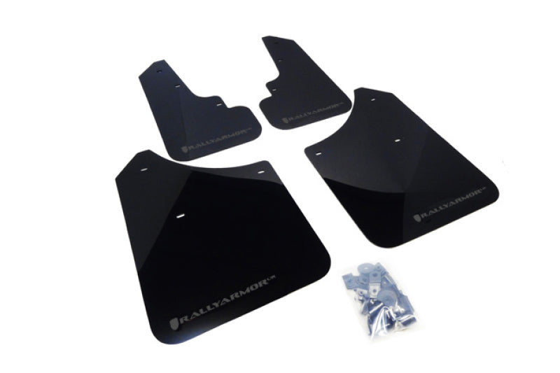 Rally Armor 03-08 Subaru Forester Black UR Mud Flap w/ Grey Logo - Black Ops Auto Works