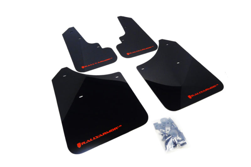 Rally Armor 03-08 Subaru Forester Black UR Mud Flap w/ Red Logo - Black Ops Auto Works