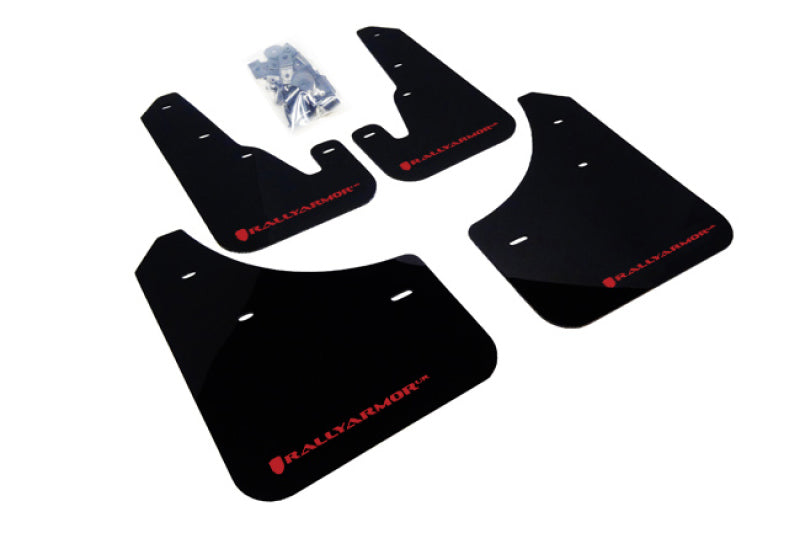 Rally Armor 04-09 Mazda3/Speed3 Black UR Mud Flap w/ Red Logo - Black Ops Auto Works