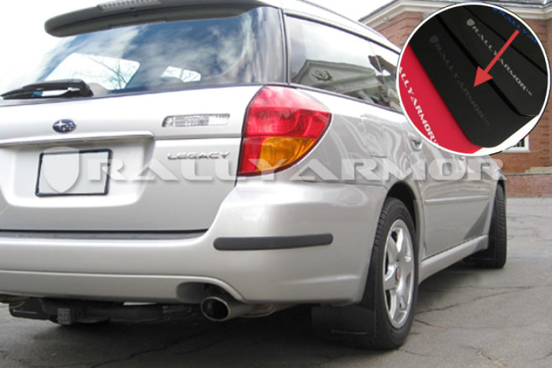 Rally Armor 05-09 Subaru Legacy GT / Outback Black UR Mud Flap w/ Grey Logo - Black Ops Auto Works