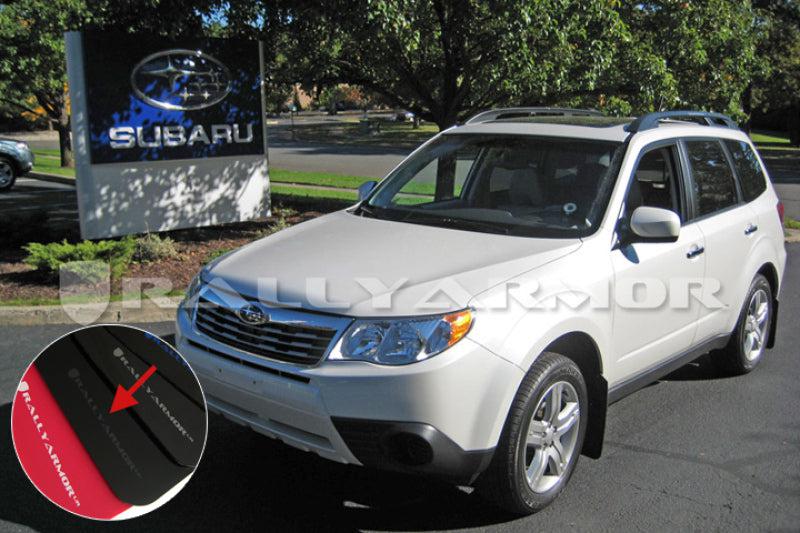 Rally Armor 09-13 Subaru Forester Black UR Mud Flap w/ Grey Logo - Black Ops Auto Works