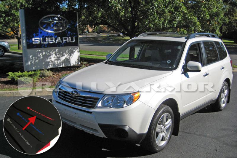 Rally Armor 09-13 Subaru Forester Black UR Mud Flap w/ Red Logo - Black Ops Auto Works