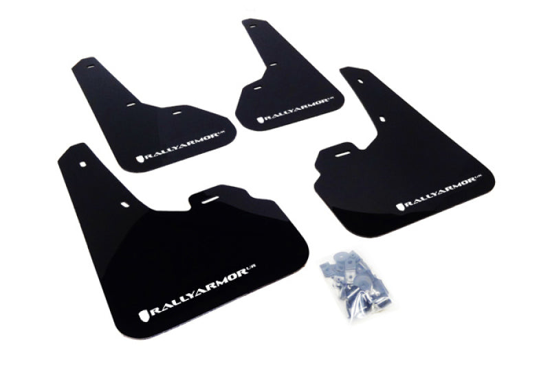 Rally Armor 10-13 Mazda3/Speed3 Black UR Mud Flap w/ White Logo - Black Ops Auto Works