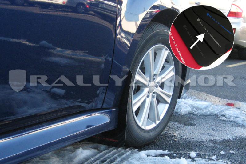Rally Armor 10-14 Subaru Legacy Black UR Mud Flap w/ Silver Logo - Black Ops Auto Works