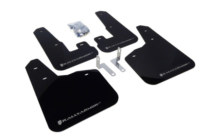 Rally Armor 10-14 Subaru Legacy Black UR Mud Flap w/ Silver Logo - Black Ops Auto Works
