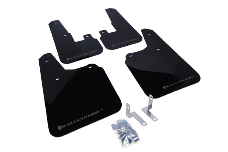 Rally Armor 10-14 Subaru Outback Black UR Mud Flap w/ Grey Logo - Black Ops Auto Works