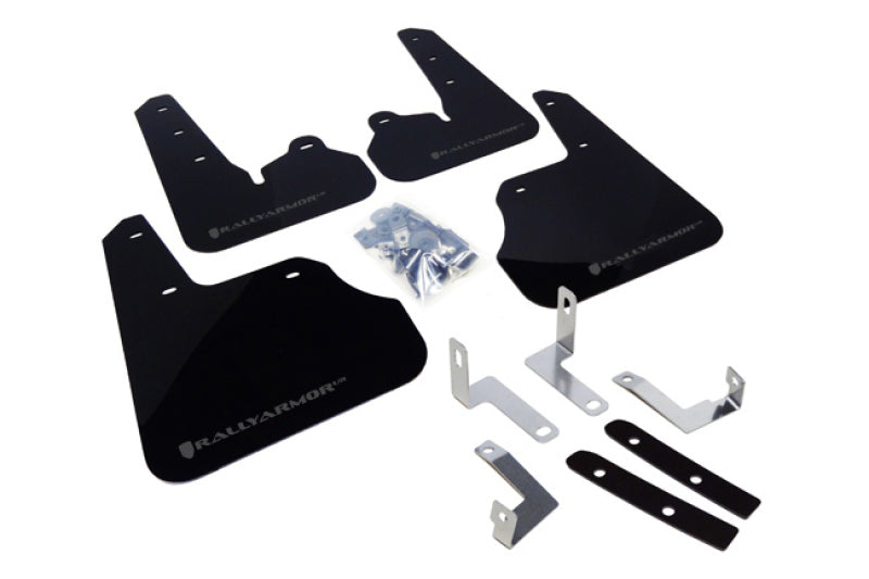 Rally Armor 12-16 Subaru Impreza Black UR Mud Flap w/ Grey Logo - Black Ops Auto Works