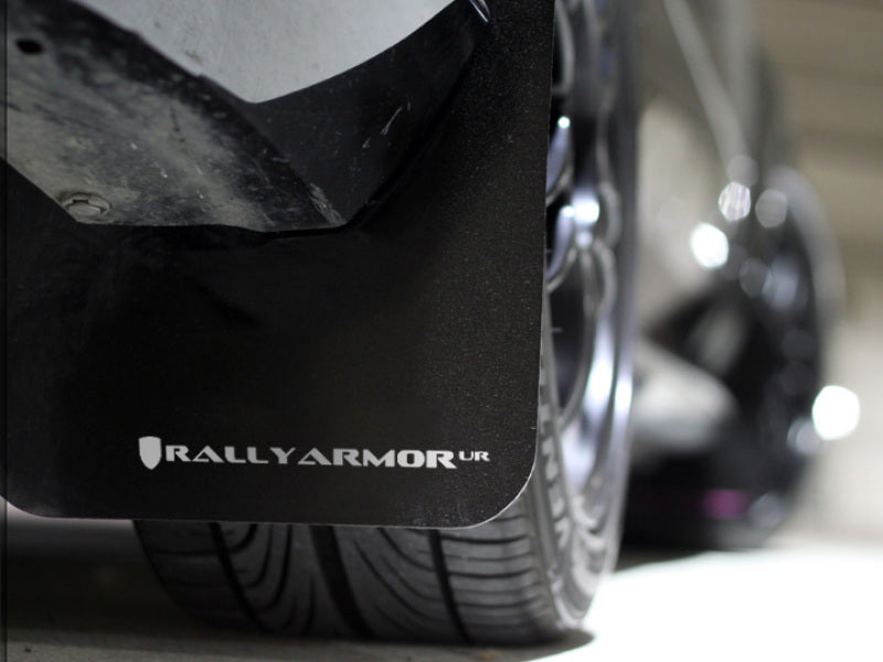 Rally Armor 12-16 Subaru Impreza Black UR Mud Flap w/ White Logo - Black Ops Auto Works