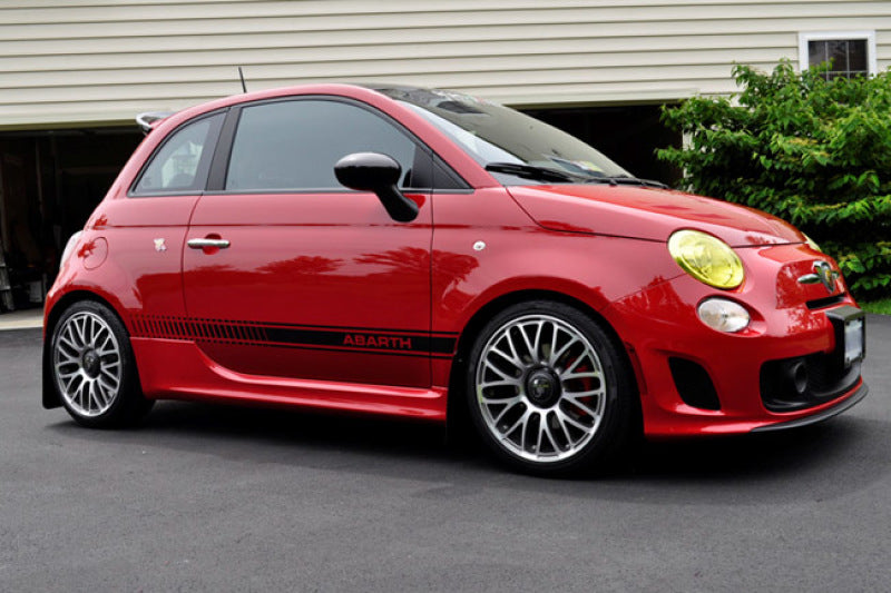 Rally Armor 12-18 Fiat 500 (Pop/Sport/Lounge/Abarth) Black UR Mud Flap w/ Red Logo - Black Ops Auto Works