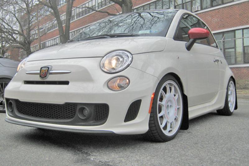Rally Armor 12-18 Fiat 500 (Pop/Sport/Lounge/Abarth) Black UR Mud Flap w/ Red Logo - Black Ops Auto Works