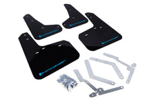 Load image into Gallery viewer, Rally Armor 12-19 Ford Focus ST / 16-19 RS Black UR Mud Flap w/ Nitrous Blue Logo - Black Ops Auto Works
