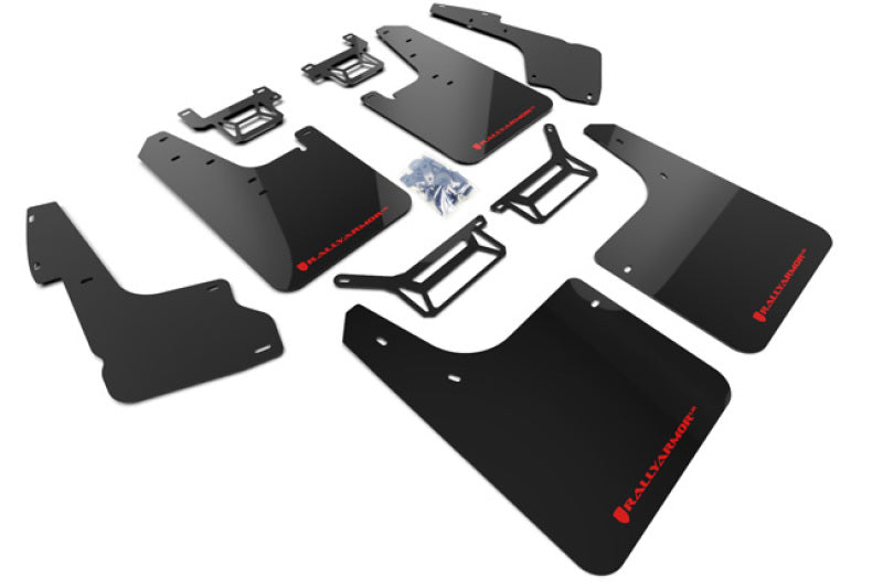 Rally Armor 12-20 Toyota 4Runner Black UR Mud Flap w/ Red Logo - Black Ops Auto Works