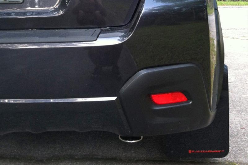 Rally Armor 13-17 Subaru Crosstrek XV Black UR Mud Flap w/ Red Logo - Black Ops Auto Works