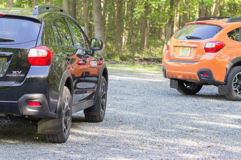 Rally Armor 13-17 Subaru Crosstrek XV Black UR Mud Flap w/ Red Logo - Black Ops Auto Works