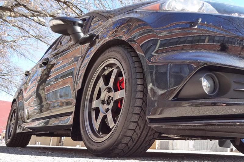 Rally Armor 13-19 USDM Ford Fiesta ST Black UR Mud Flap w/ Silver Logo - Black Ops Auto Works