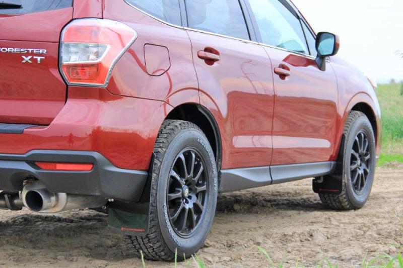 Rally Armor 14-18 Subaru Forester Black Mud Flap w/ Grey Logo - Black Ops Auto Works