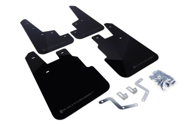 Rally Armor 14-18 Subaru Forester Black Mud Flap w/ Grey Logo - Black Ops Auto Works